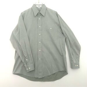 Valentino Uomo Button Down Dress Shirt Cotton Long Sleeve Green Small 15.5 32/33